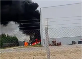 Otra vez el fuego en Spegazzini: Se incendió una fábrica en el mismo predio de la explosión de noviembre