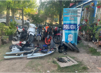 Golpe al delito en Glew: Desmantelan un desarmadero clandestino de motos