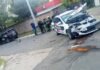 Choque insólito entre dos patrulleros en Ezeiza: dos efectivos heridos