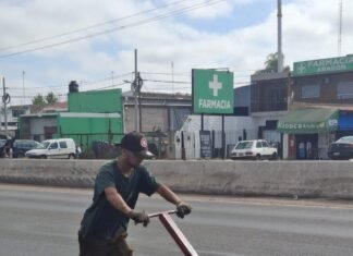 Esteban Echeverría: Avanzan las obras de bacheo en la Ruta 4