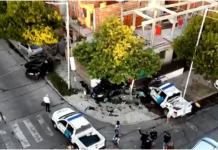 Persecución: choque, vuelco y dos policías heridos en Wilde