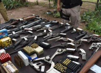 En Lobos: Allanamiento de urgencia y arsenal secuestrado