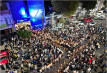 Multitudinaria vigilia en Avellaneda por Malvinas