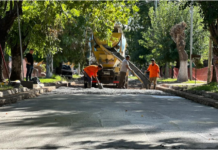 El Municipio de Brown avanza con pavimentos de hormigón en Longchamps