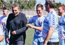 Fútbol, política y estrategia: Sergio Massa reapareció en San Vicente junto a los intendentes de la región