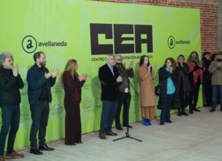 Ferraresi y Sierra, junto a Echarri, Brieva, Luciano Cáceres, Esther Goris, Luis Ventura, Victoria Onetto y otros artistas inauguraron el Centro de Experimentación Audiovisual