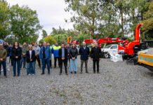 El Municipio de Brown presentó una nueva flota de máquinas, camiones y ambulancias para brindar más servicios a los vecinos
