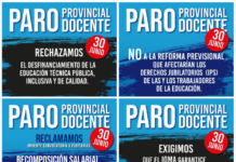 Sin clases en la Provincia: Paro docente contra la violencia escolar y el ajuste salarial