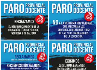 Sin clases en la Provincia: Paro docente contra la violencia escolar y el ajuste salarial