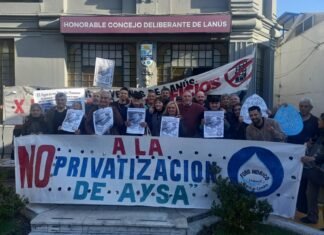 Lanús: El Concejo Deliberante aprobó una ordenanza en rechazo a la privatización de AySA