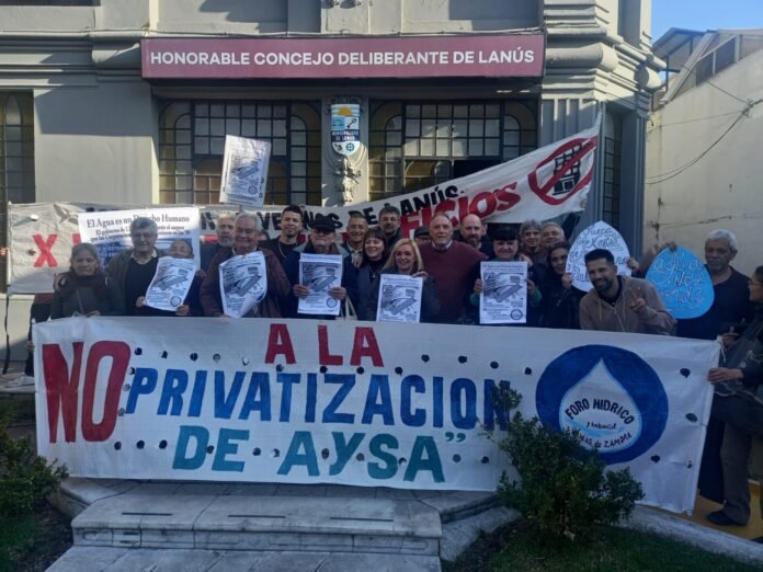 rechazo a la privatización de AySA