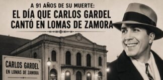 A 91 años de su muerte: el día que Carlos Gardel cantó en Lomas de Zamora