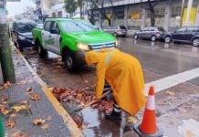 El Municipio de Echeverría realiza tareas de limpieza y saneamiento ante intensas lluvias