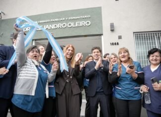 Kicillof y Sierra inauguraron un nuevo Centro de Cuidado Familiar y Comunitario en Avellaneda