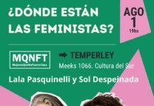 En Cultura del Sur: Sol Despeinada y Lala Pasquinelli vuelven a Temperley con «¿Dónde están las feministas?»