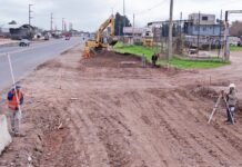 Brown avanza junto a la Provincia en la etapa final de la Ruta 4: construyen colectoras entre Burzaco y Malvinas Argentinas