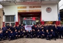 Gracias a un subsidio de nación: Bomberos Voluntarios de Esteban Echeverría incorporan una nueva autobomba a su flota operacional