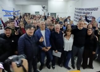 Zannini, Parrilli, Teresa García y Castagneto junto a Pietragalla en Monte Grande: Exigieron la libertad de Cristina y cruzaron con dureza la interna peronista