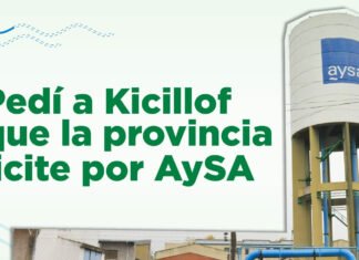 Fernando Gray solicitó a Kicillof que la Provincia participe en la licitacion de AySA a través de ABSA