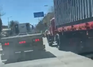 Dock Sud: reclaman ordenamiento del tránsito pesado sobre el corredor Ingeniero Huergo por el peligro para vecinos y peatones