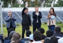 Kicillof, Otermín y Vilar presentaron el programa “Empleo Verde” desde el Parque Solar de Fiorito